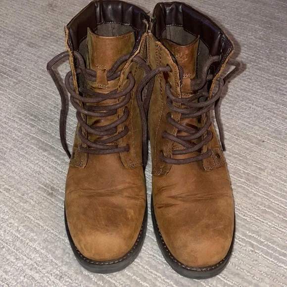 Clarks women’s combat boots brown